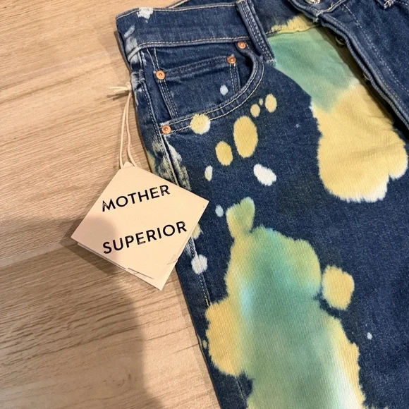 MOTHER SUPERIOR jeans Lava Lamp 24 The Trasher Flood style NEW high waisted - Picture 5 of 16